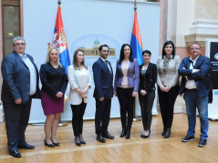 17 April 2018 The members of the PFG with the United Arab Emirates with the UAE Ambassador to Serbia